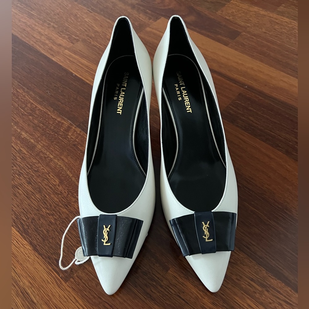 Leather Anais Bow Pumps 55 - Picture 11 of 14